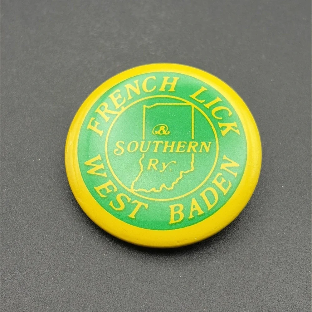 French Lick‎ West Baden Button Pin
